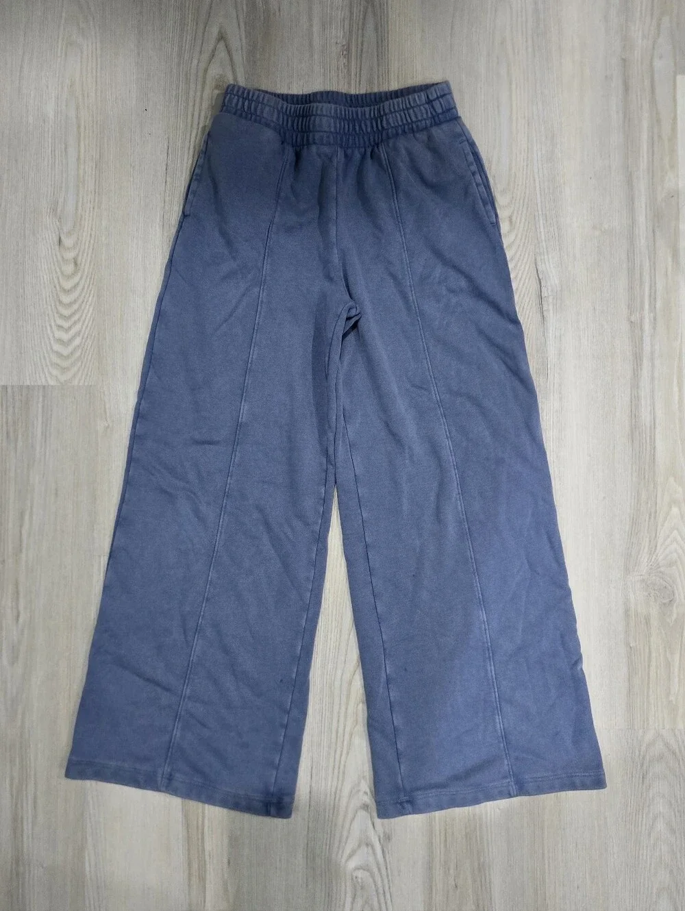 Gap Kids VintageSoft Wide-Leg Sweatpants Blue Acid Wash Size L